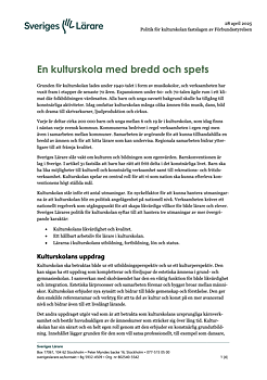 En kulturskola med bredd och spets - pdf