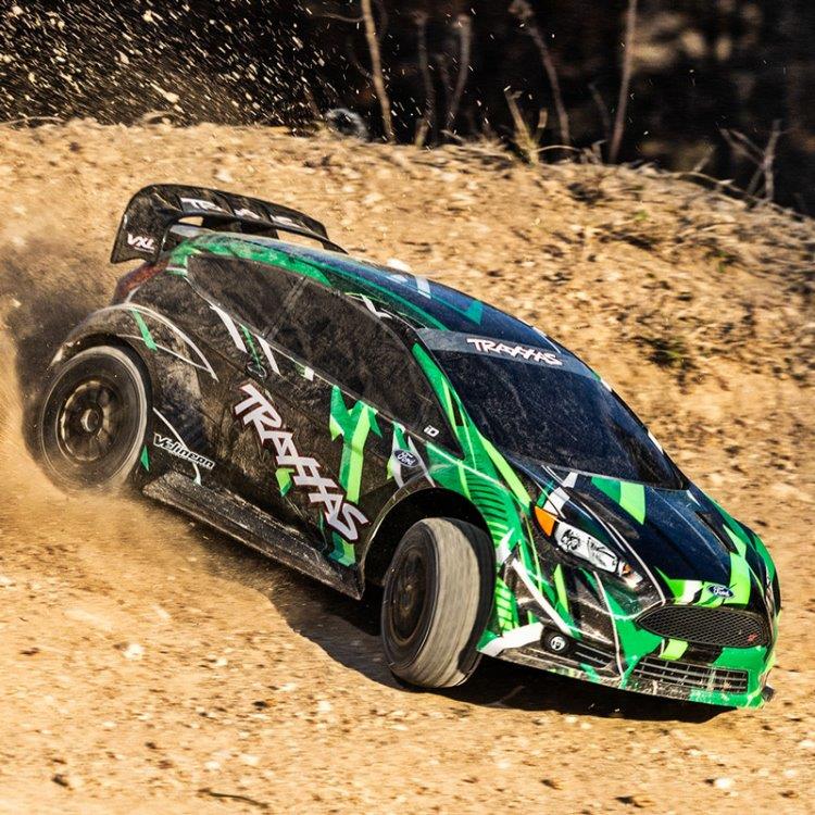 Traxxas Ford Fiesta Rally 1/10 VXL 4WD RTR TQ Grön - 11