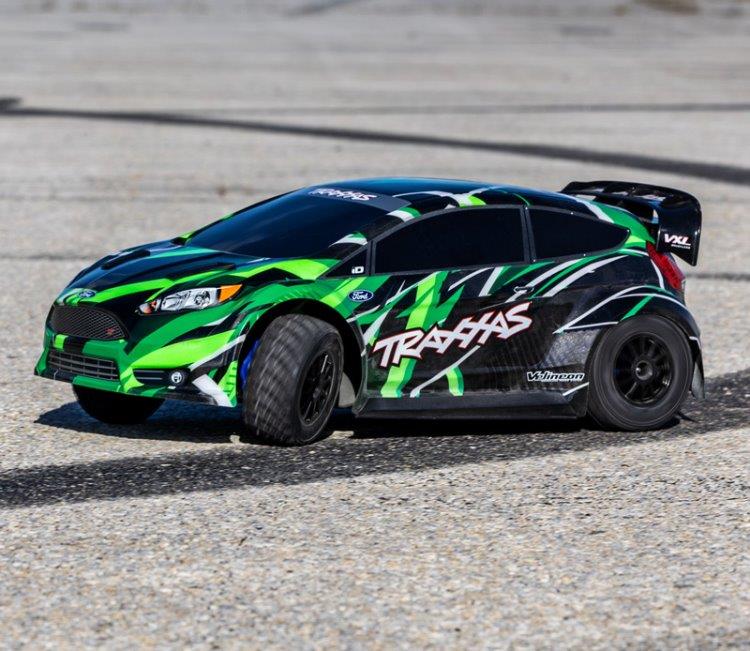 Traxxas Ford Fiesta Rally 1/10 VXL 4WD RTR TQ Grön - 10