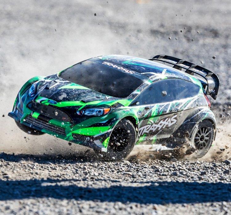 Traxxas Ford Fiesta Rally 1/10 VXL 4WD RTR TQ Grön - 9