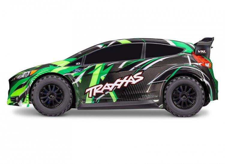 Traxxas Ford Fiesta Rally 1/10 VXL 4WD RTR TQ Grön - 2