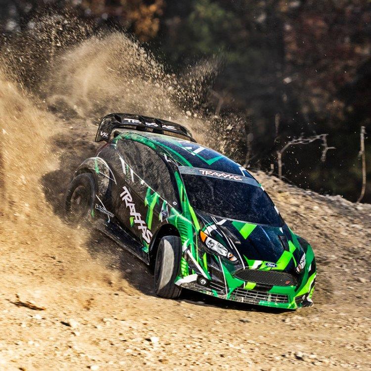 Traxxas Ford Fiesta Rally 1/10 VXL 4WD RTR TQ Grön - 8