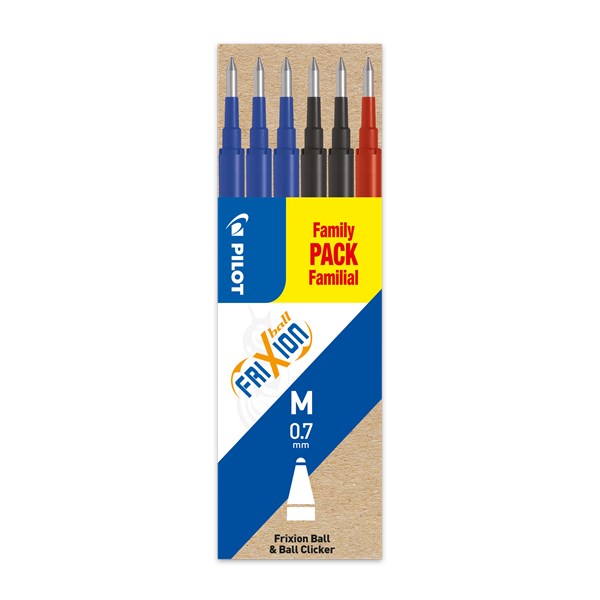Refill Cartridge 6-pack FriXion Family Pack multicolor 0.7