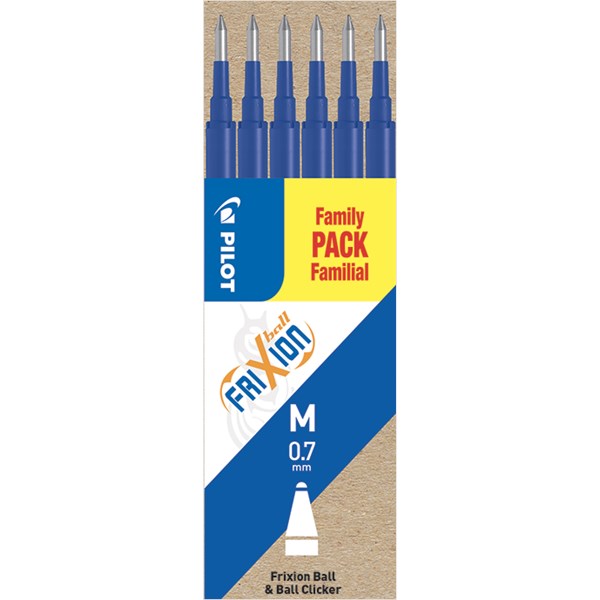 Refill Cartridge 6-pack FriXion Family Pack blue 0.7