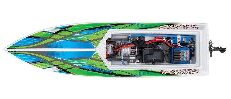 Traxxas Blast Elbåt RTR TQ Grön med Batteri & USB-C Laddare - 4