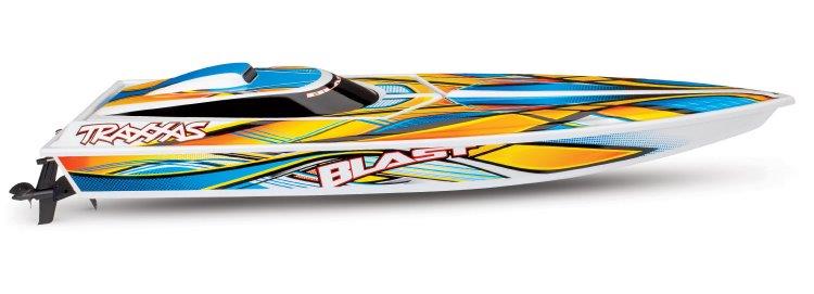 Traxxas Blast Elbåt RTR TQ Orange med Batteri & USB-C Laddare - 2