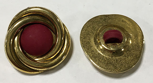 Ringknut Guld Röd 23