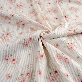 PINK ROSES -  RIBBED