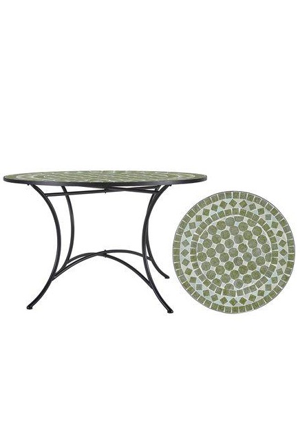 Garden table - Table - Mosaic table - Green mottled - Ø100x72 cm