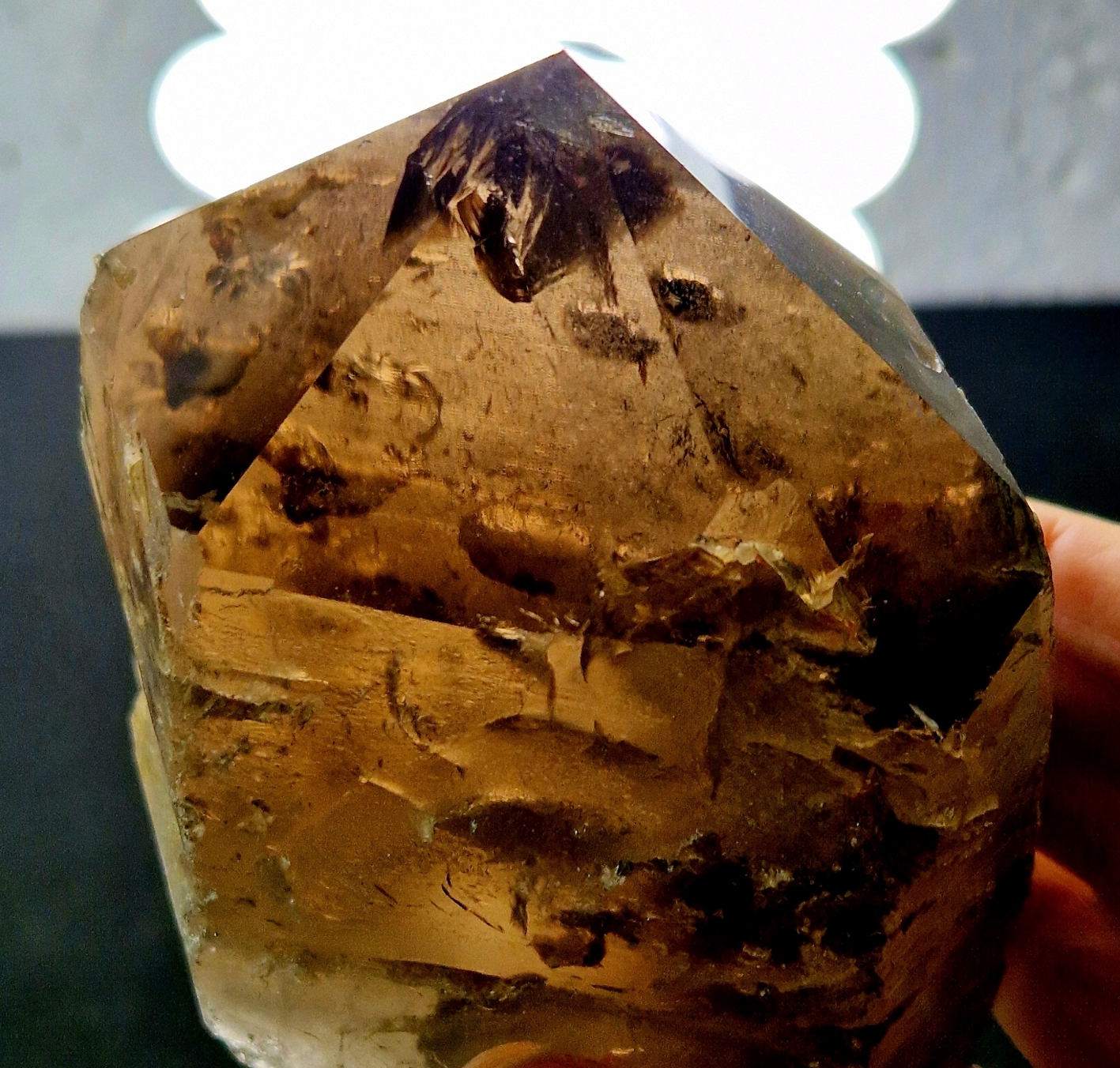 Rökkvarts Naturlig - Slipad - Cut Base - 4