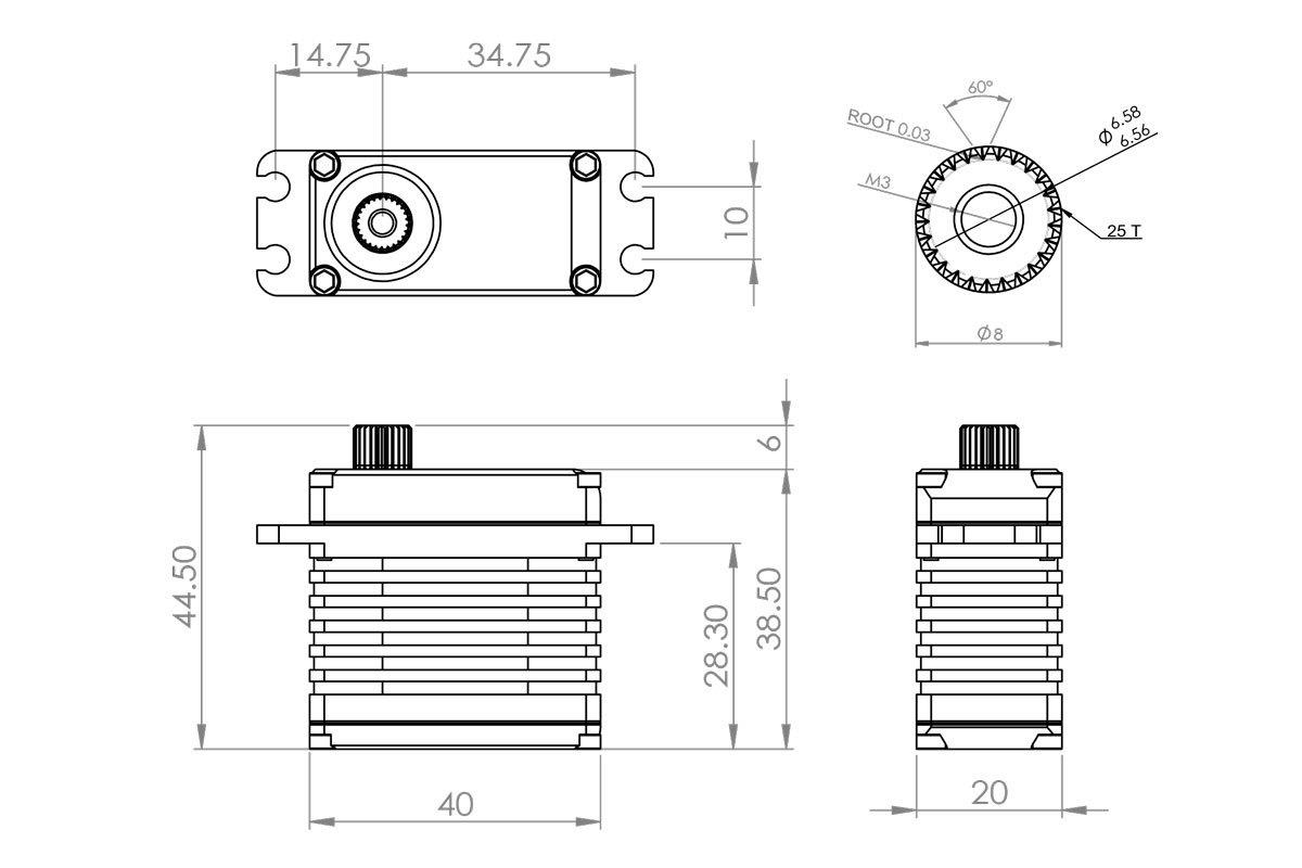 MKS HBL850 0.071s/60°, 24.9kg.cm - 2