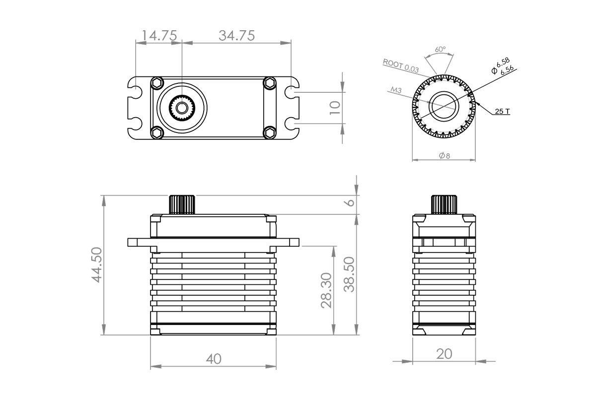 MKS HBL880 0.032s/60 Grader, 11.2kg.cm - 2