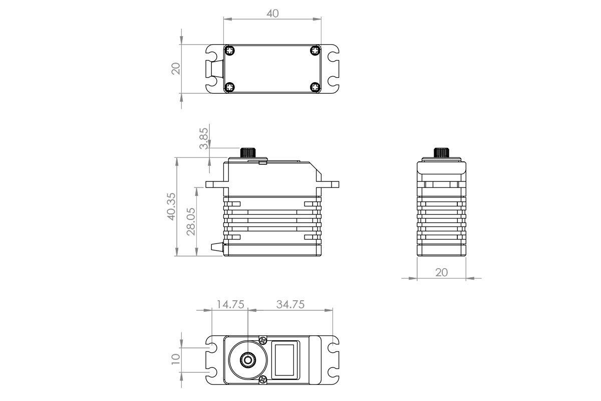 MKS HBL960 0.09s/60°, 18.6kg.cm - 2