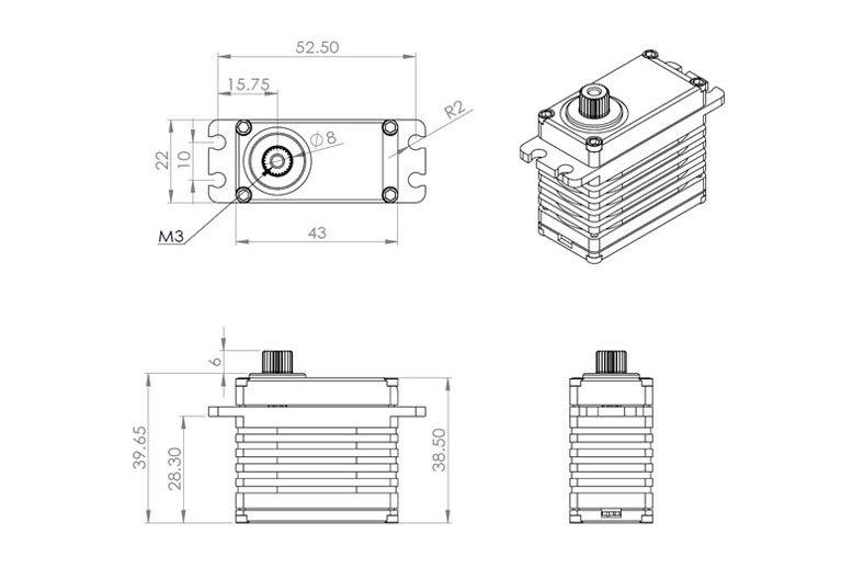 MKS HBL388 0.14s/60°, 68.0kg.cm - 2