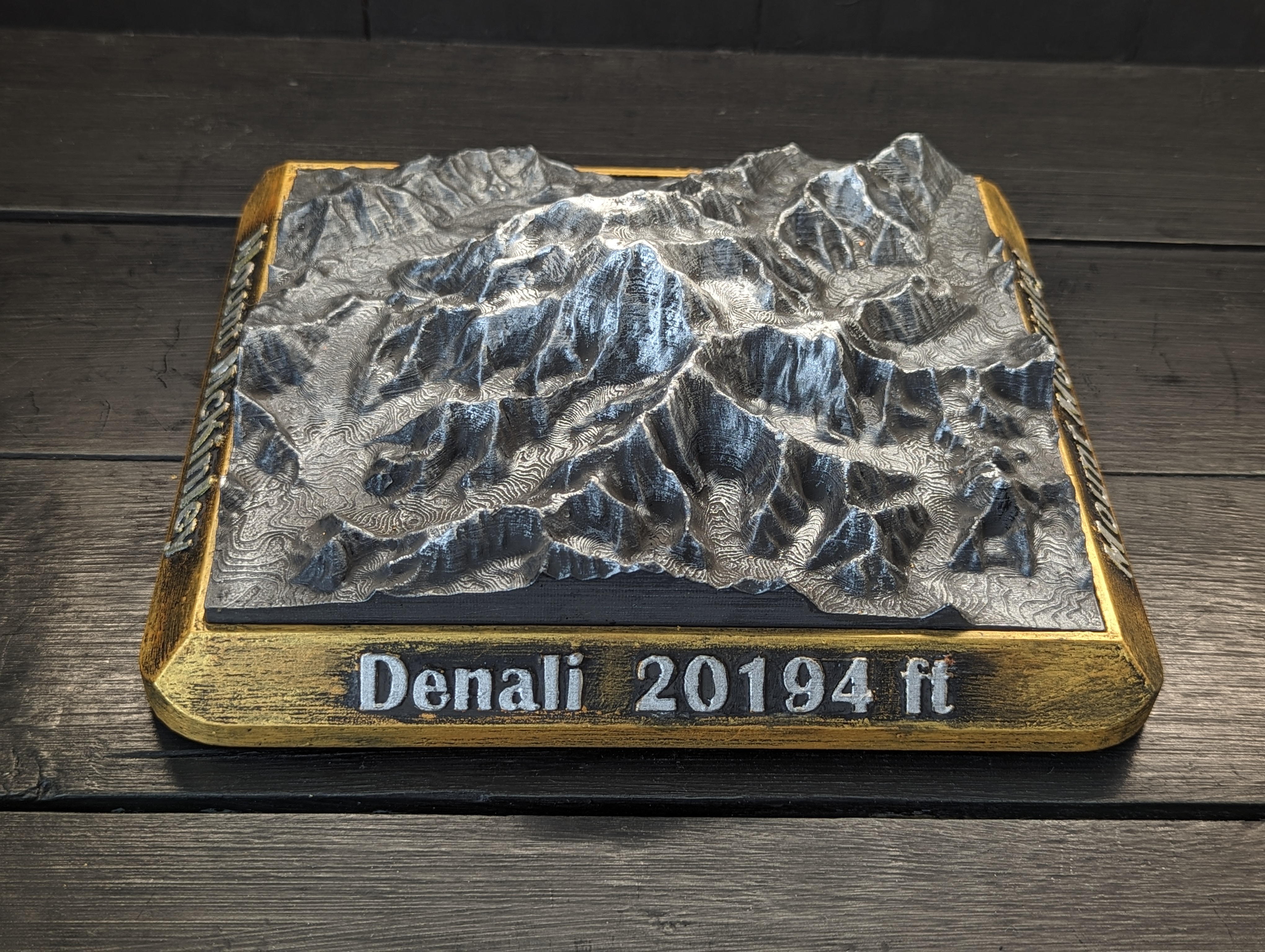 Handmålad 3D modell av Denali - 5
