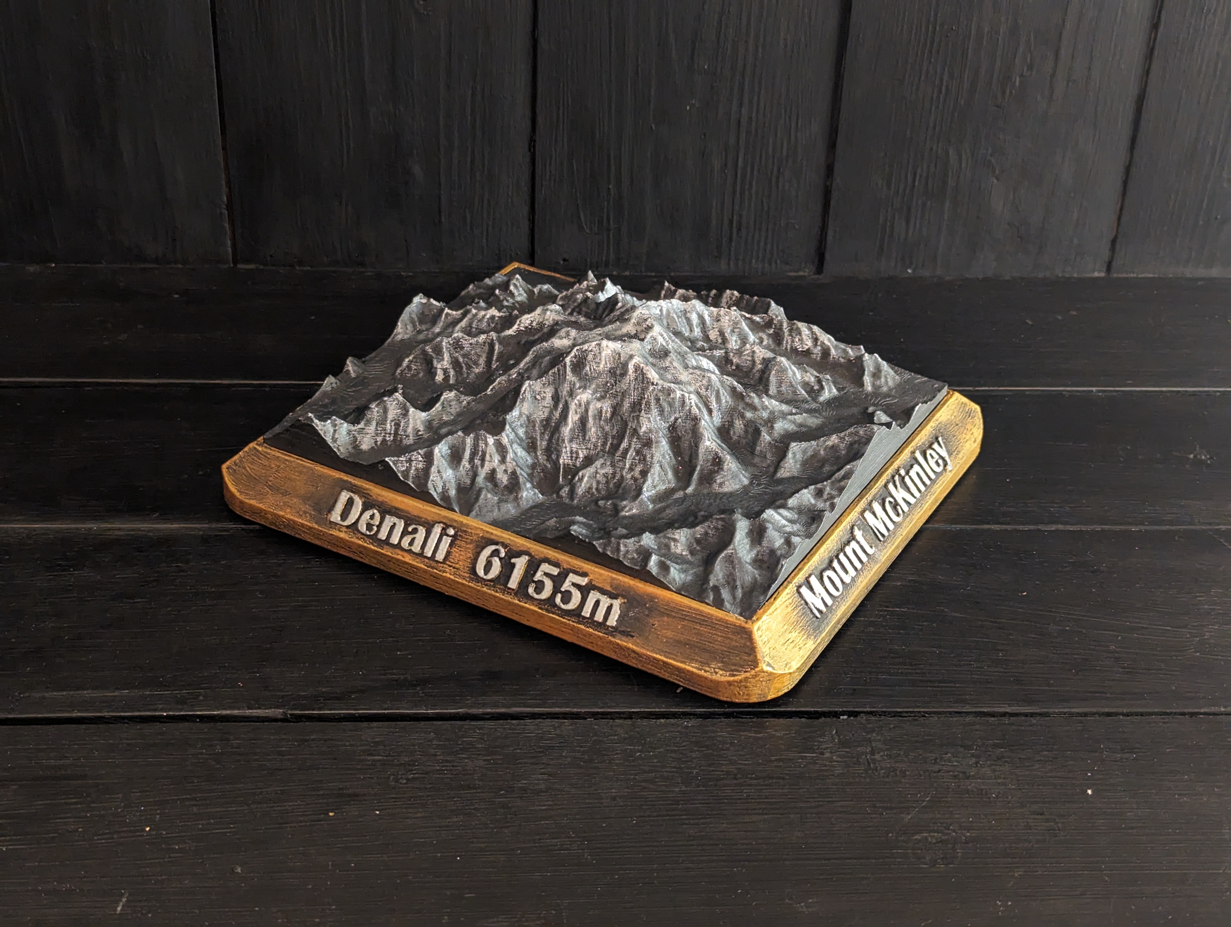 Handmålad 3D modell av Denali - 7
