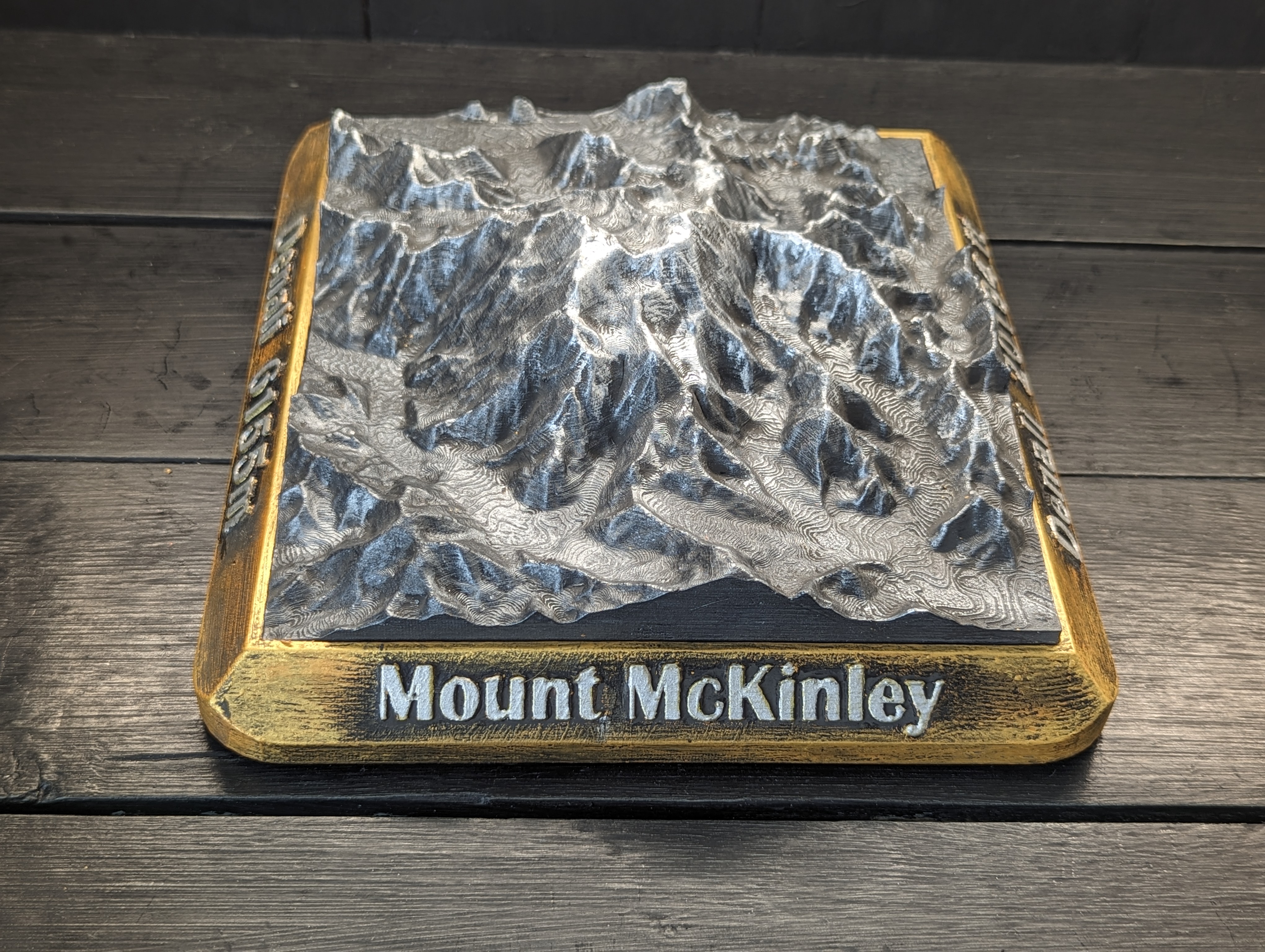 Handmålad 3D modell av Denali - 4