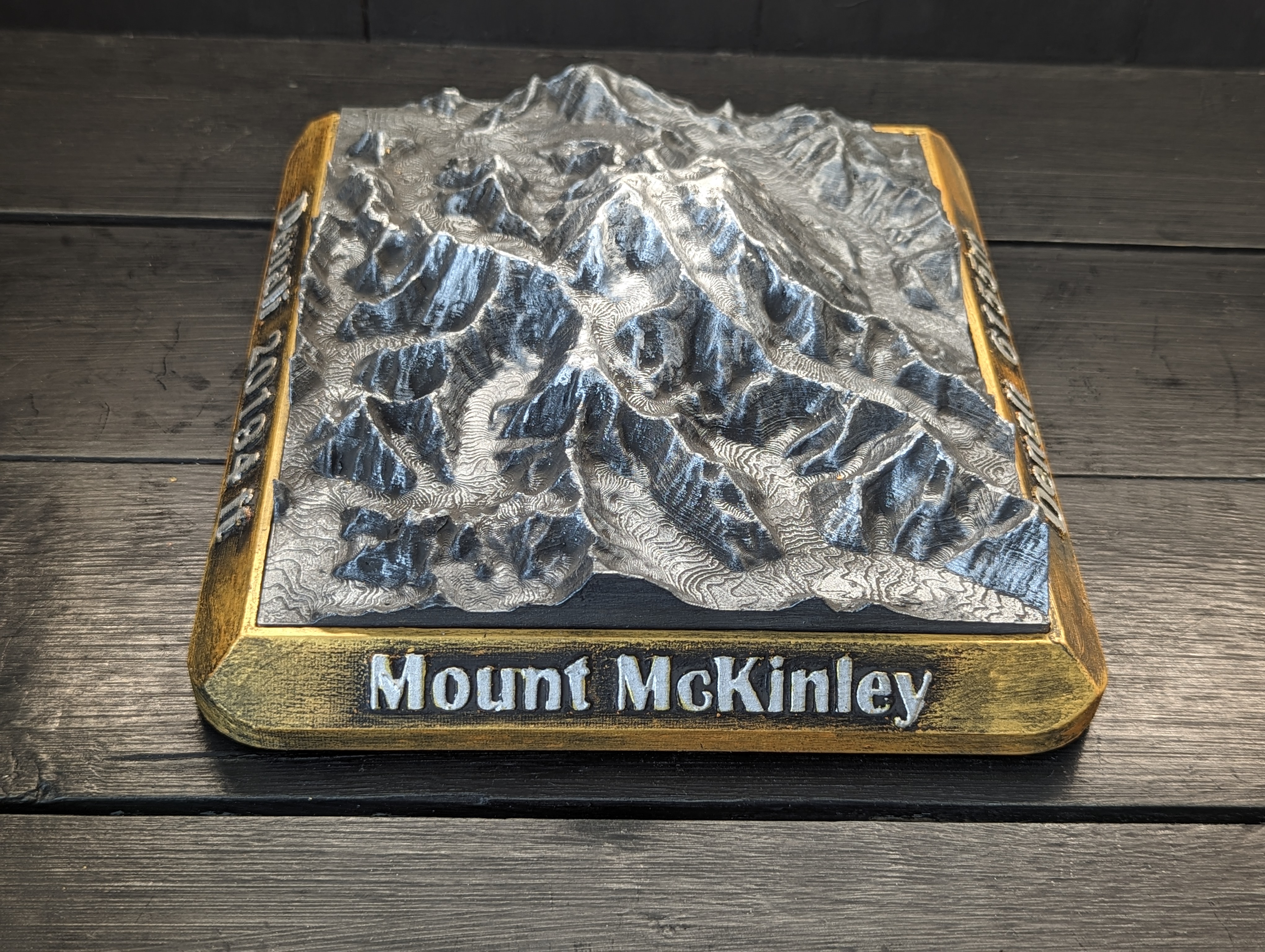 Handmålad 3D modell av Denali - 6