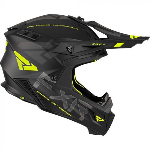 FXR - HELIUM RACE - HJÄLM - Black/Hi-Vis