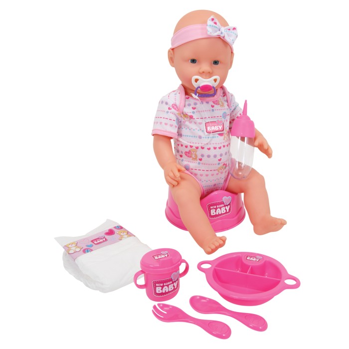 New Born Äta Väta Docka Baby Doll, Tjej - 3