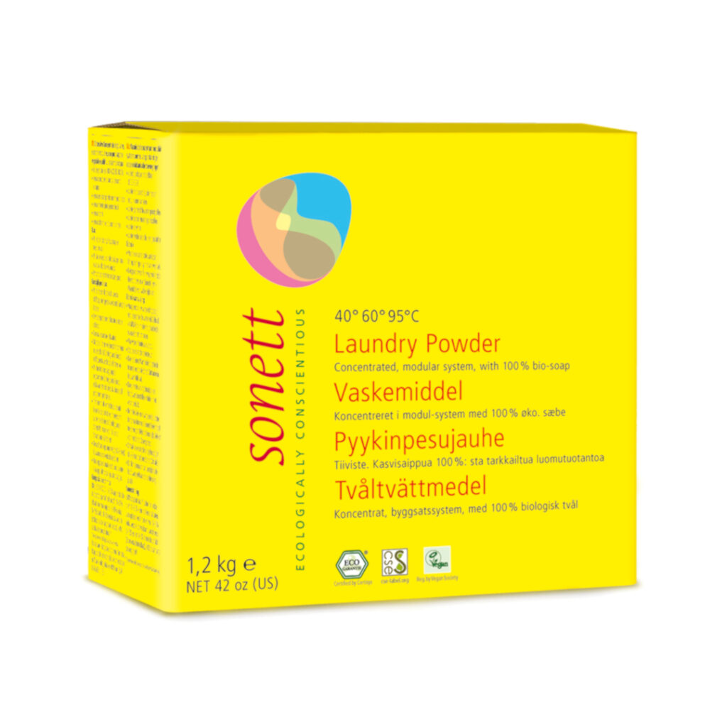 Sonett Tvättmedel pulver sensitiv 1,2 kg 