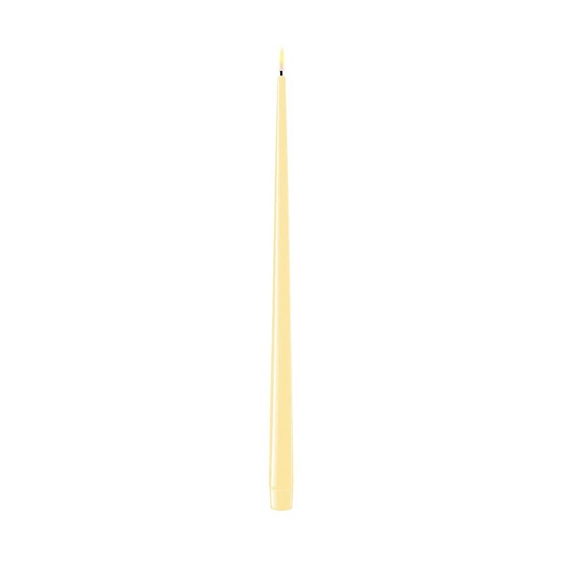 Ledljus / Rustikljus / 2-pack / 38cm Ljusgul