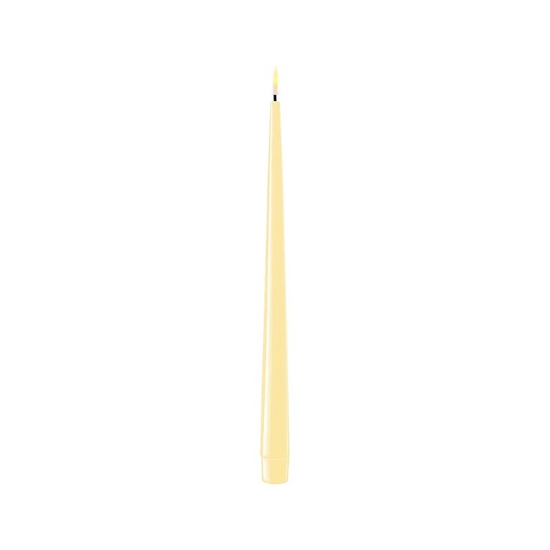 Ledljus / Rustikljus / 2-pack / 28cm Ljusgul