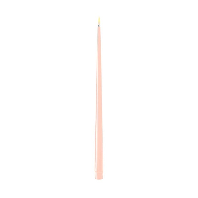 Ledljus / Rustikljus / 2-pack / 38cm Ljusrosa 