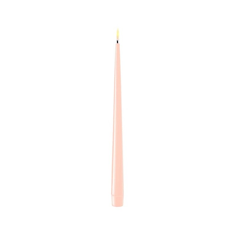 Ledljus / Rustikljus / 2-pack / 28cm Ljusrosa
