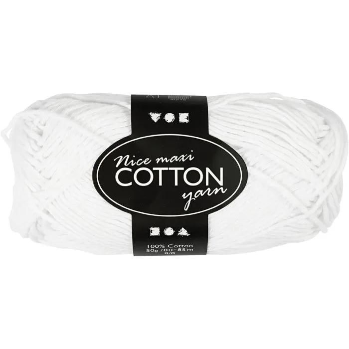 Nice Maxi Cotton garn 8/8- vit