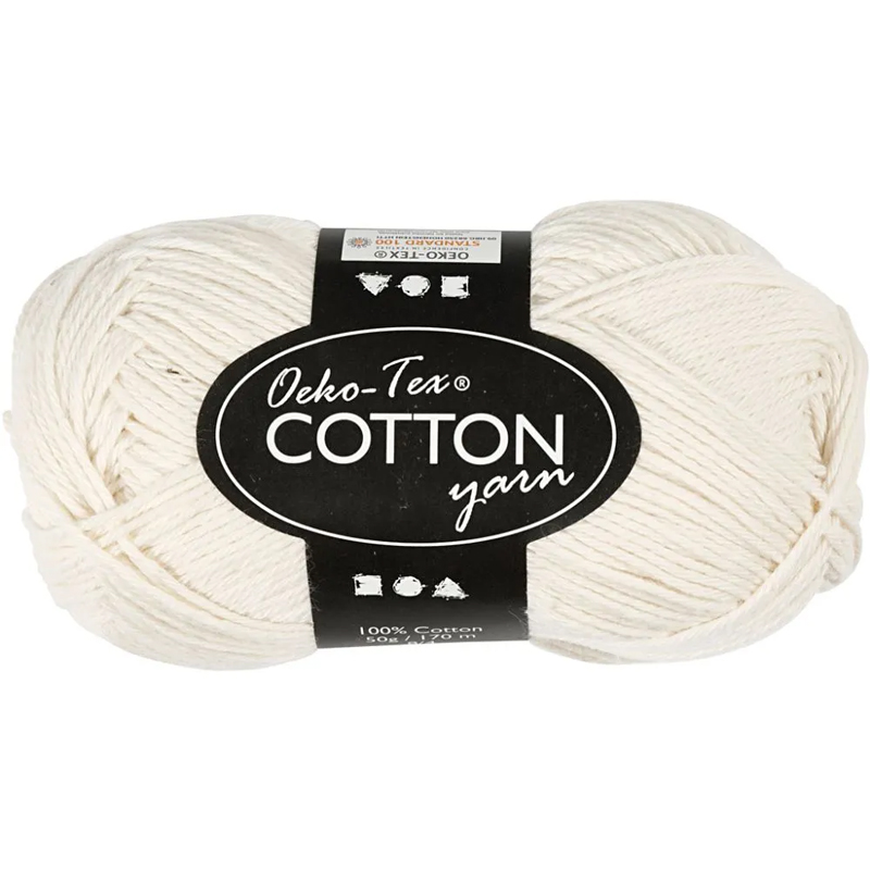 Oeko-Tex Cotton garn - Råvit 8/4