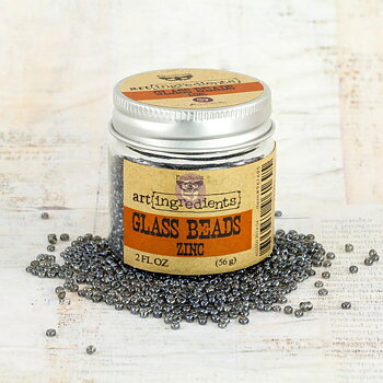 Prima - Finnabair - Art Ingredients Glass Beads - Zinc