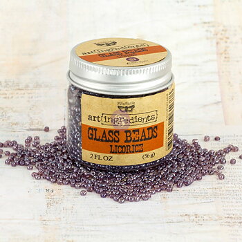 Prima - Finnabair - Art Ingredients Glass Beads - Licorice