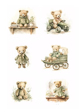 Reprint Klippark  A4 -Bear