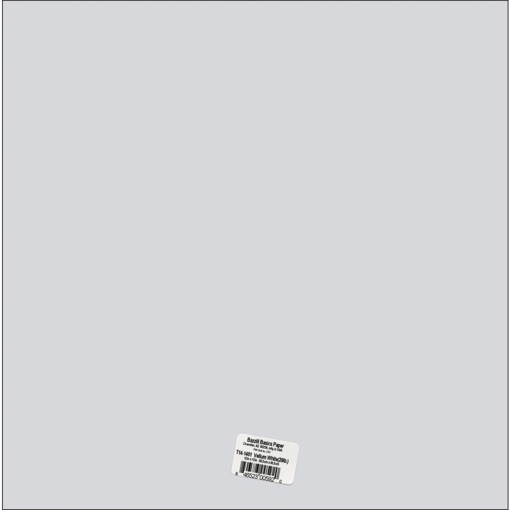 Bazzill - Vellum 12x12 - White 29lb