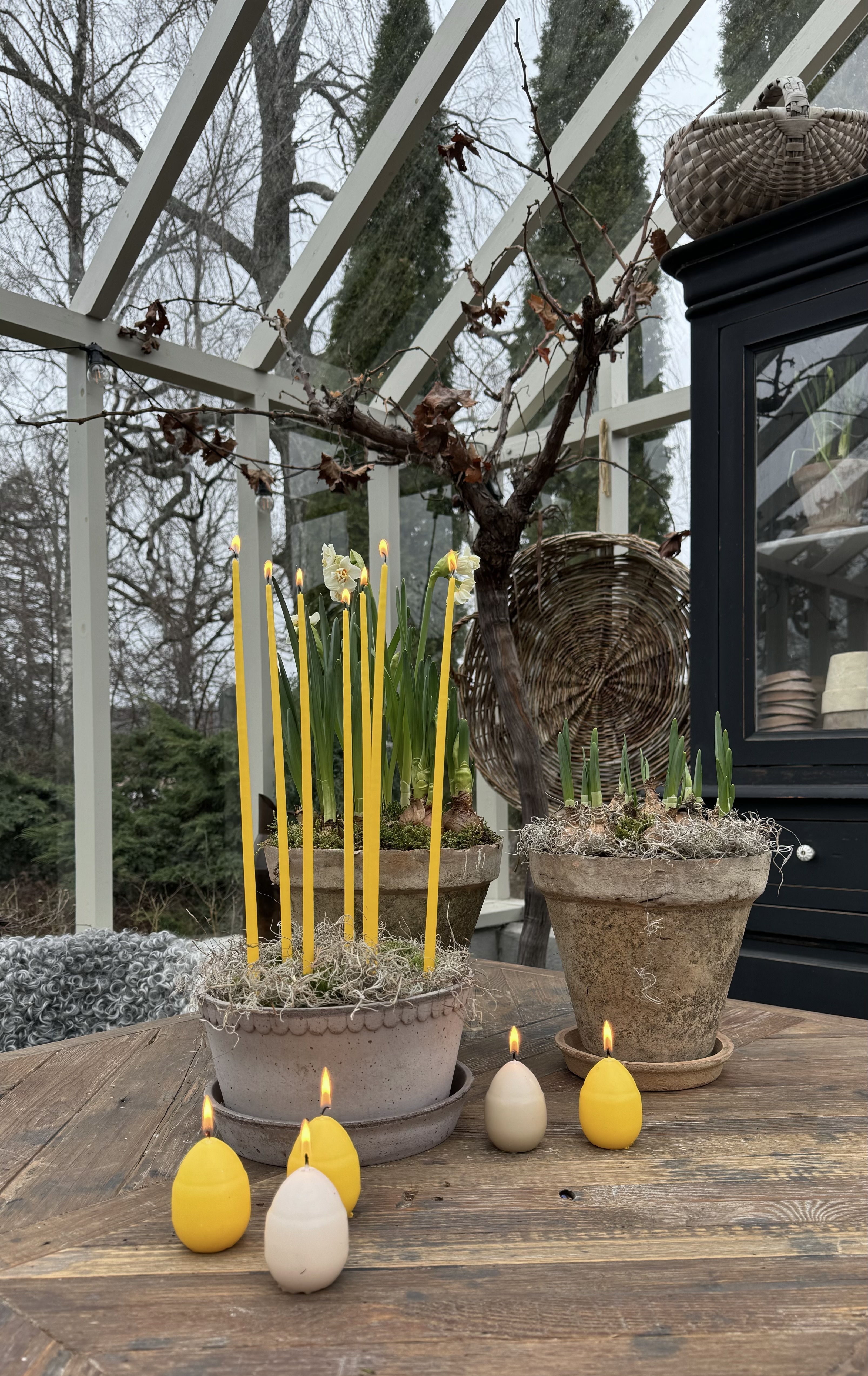 Hand-dipped thin long candles - Flower candles - Easter yellow - 38 cm - 10-pack - 3