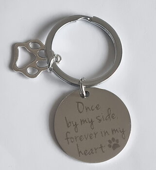 Nyckelring "Once by my side. Forever in my heart" FRAKTFRITT