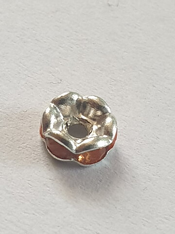 Orange strassrondell 6 mm 5 St.