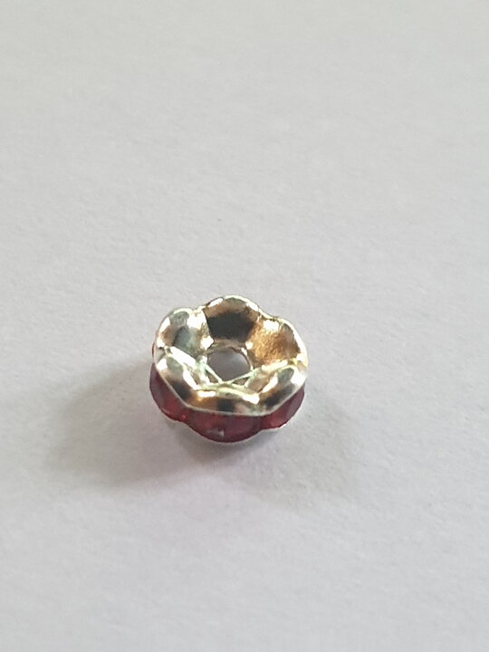 Röd strassrondell 6 mm 5 St.