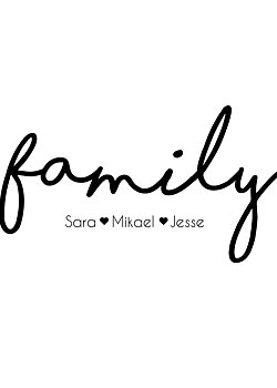 Familjeposter med namn