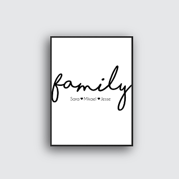 Familjeposter med namn