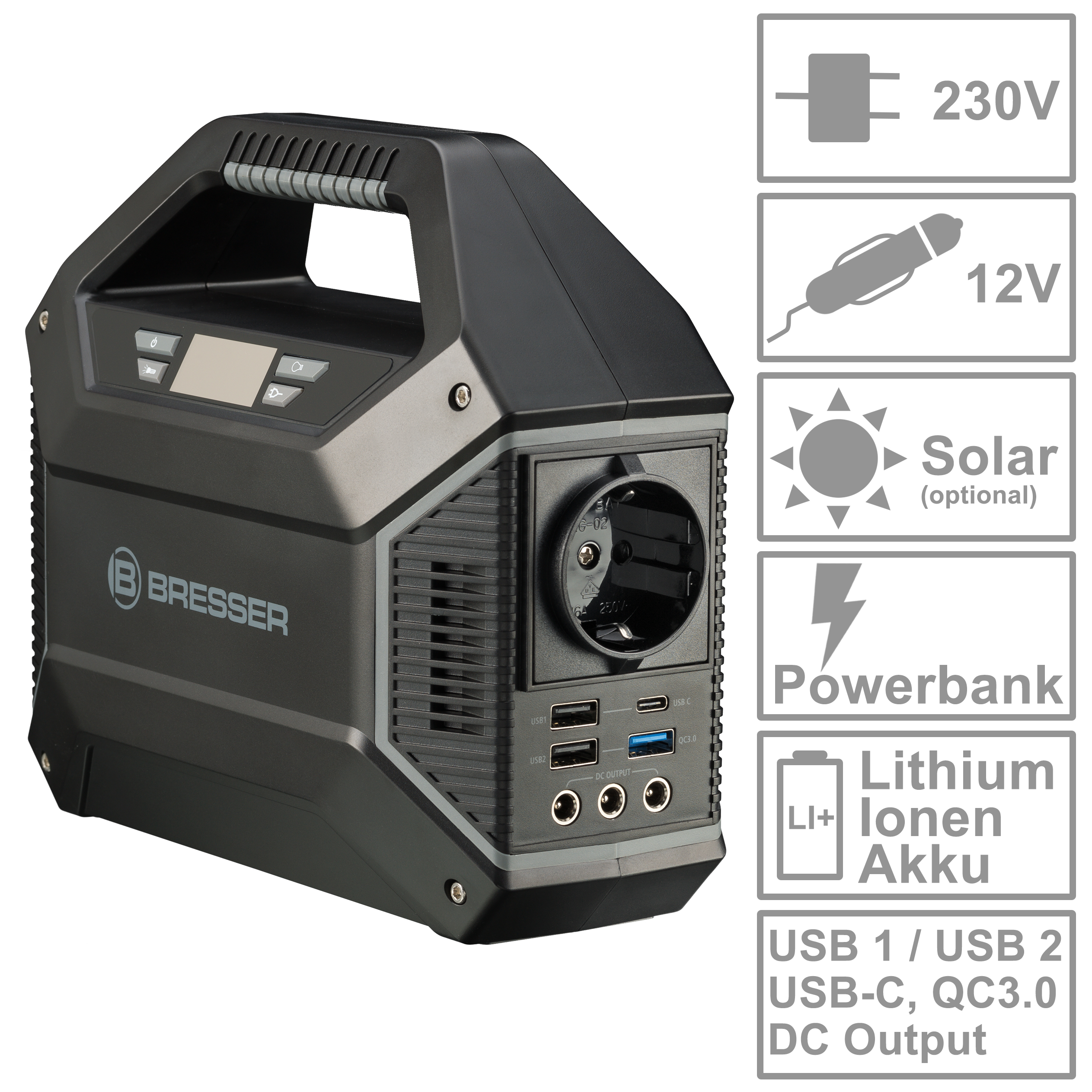 BRESSER PORTABEL STRÖMKÄLLA - 100 W - 2