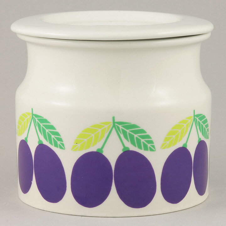 ライヤ・ウオシッキネン  Pomonaシリーズ  小さな蓋付き容器  (プラム)  1962年 (9 cm)