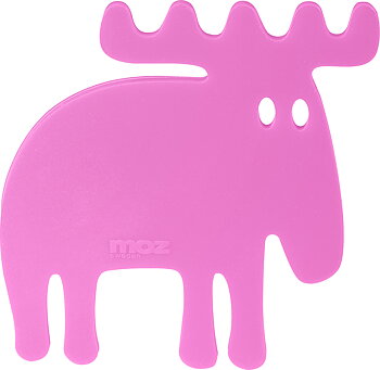 Glasunderlägg Älg silikon, rosa