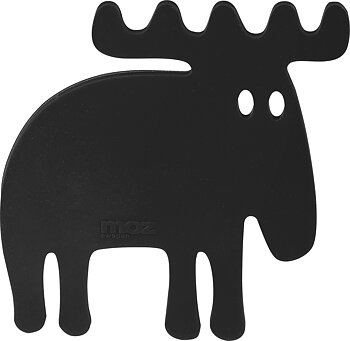 Glasunderlägg Älg silikon, svart