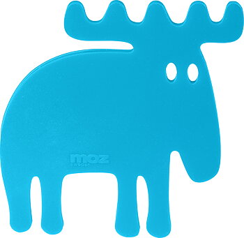 Glasunderlägg Älg silikon, turkos