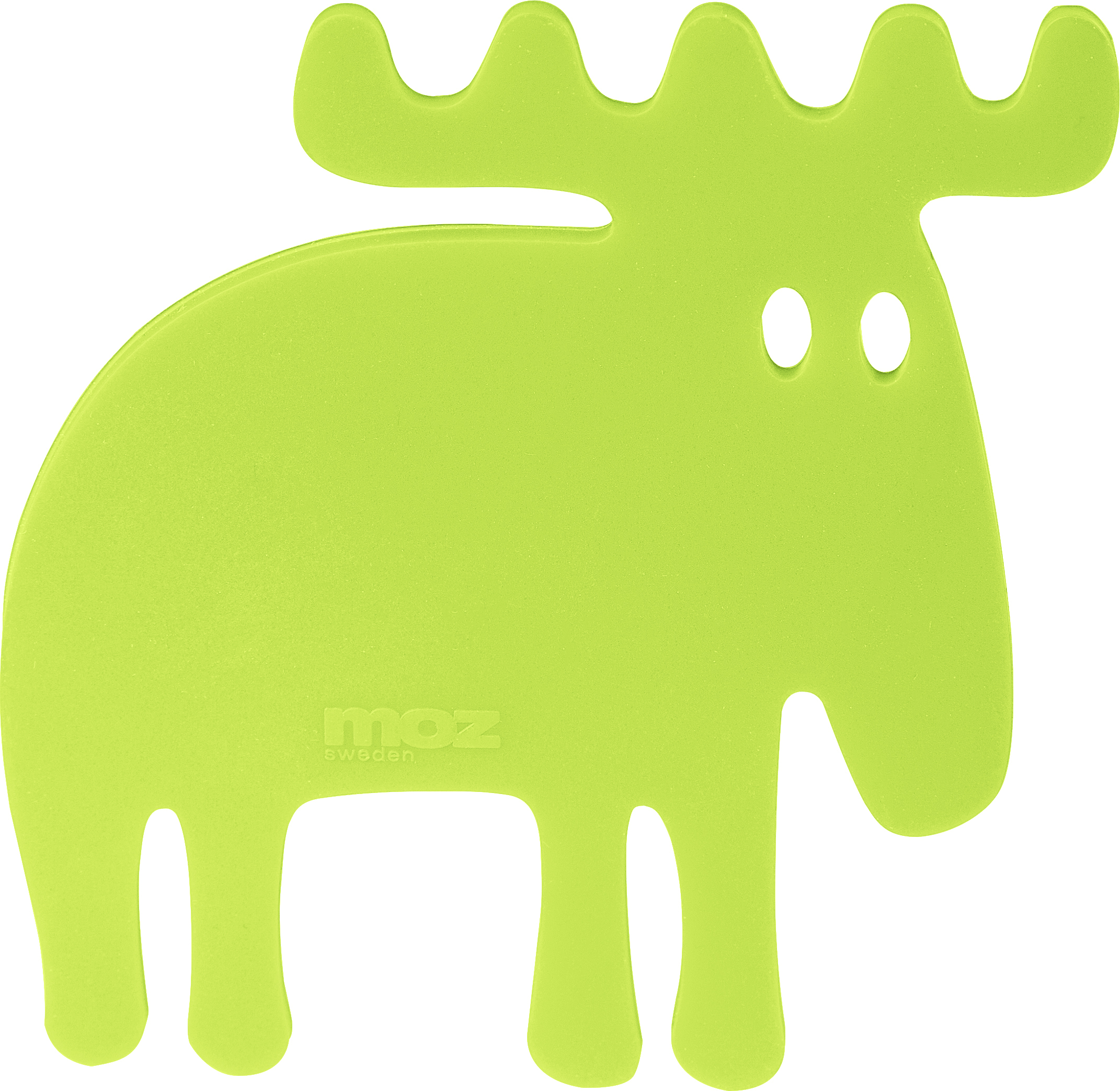 Glasunderlägg Älg silikon, limegrön