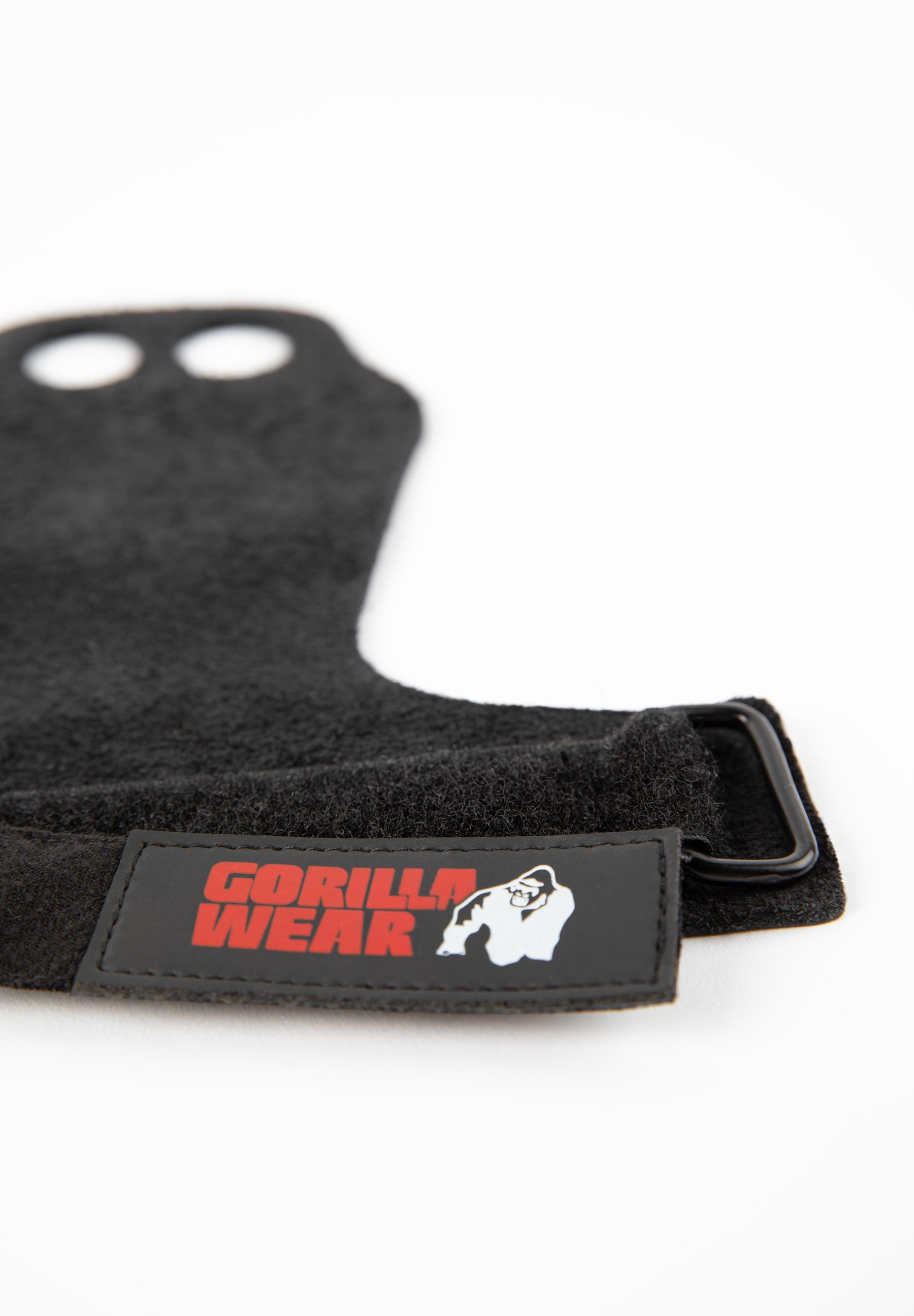 2-Hole Leather Lifting Grips, black - 6