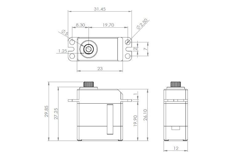 MKS DS6125E 0.053s/60°, 3.25kg.cm - 2