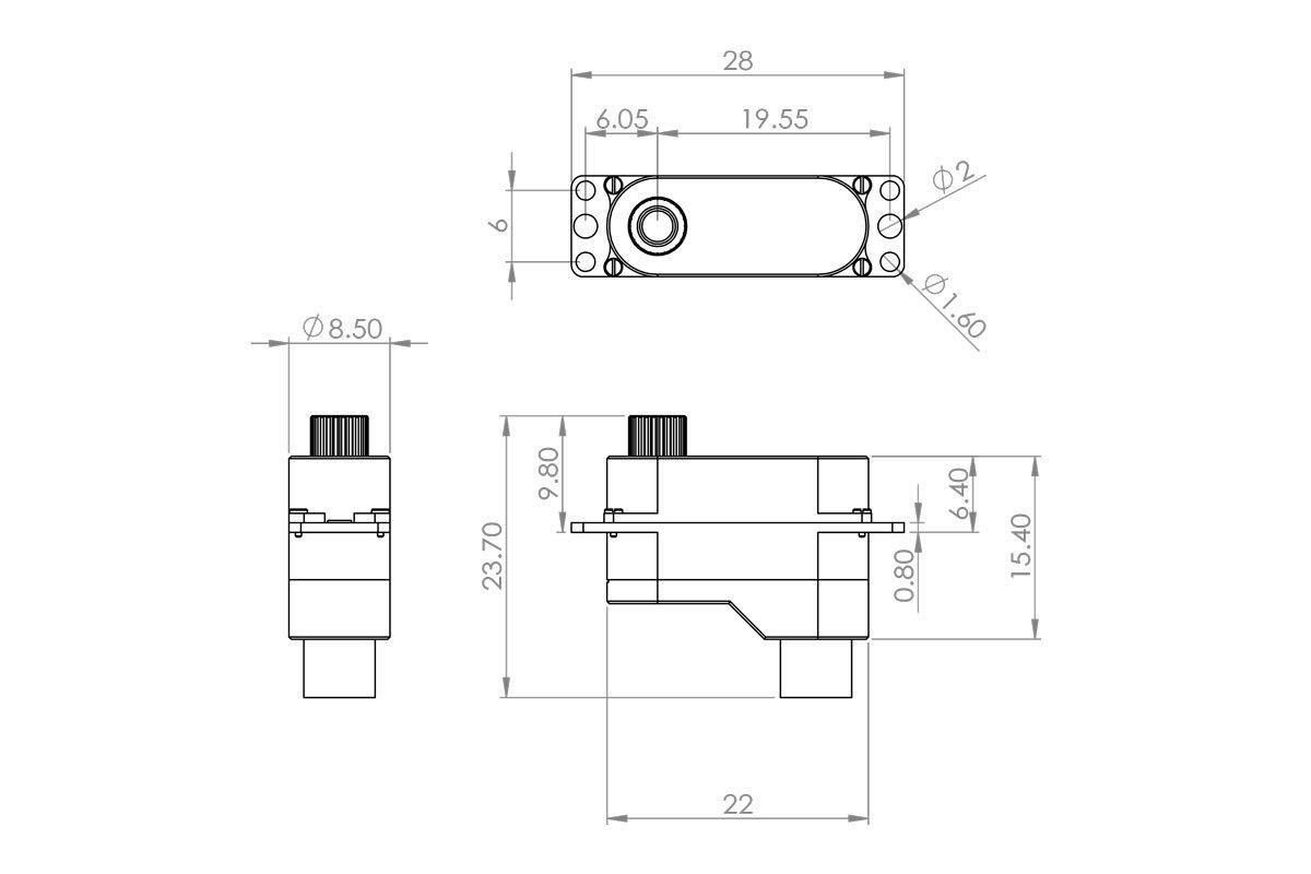 MKS DS65K 0.154s/60°, 2.2kg.cm - 2